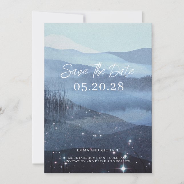 Save The Date Enregistrer La Date Montain Fog (Devant)