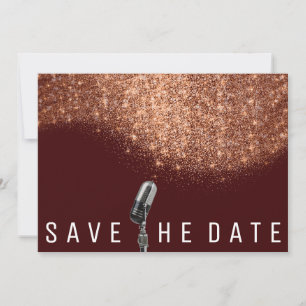 Save The Date Enregistrer la date Parties scintillant Cuivre Bou