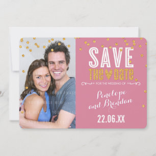 Save The Date ENREGISTRER LA DATE parties scintillant d'or confe