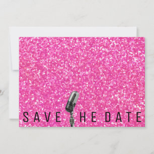 Save The Date Enregistrer la date Parties scintillant rose vif M