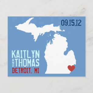 Save The Date Enregistrer la date - Personnalisable - Michigan
