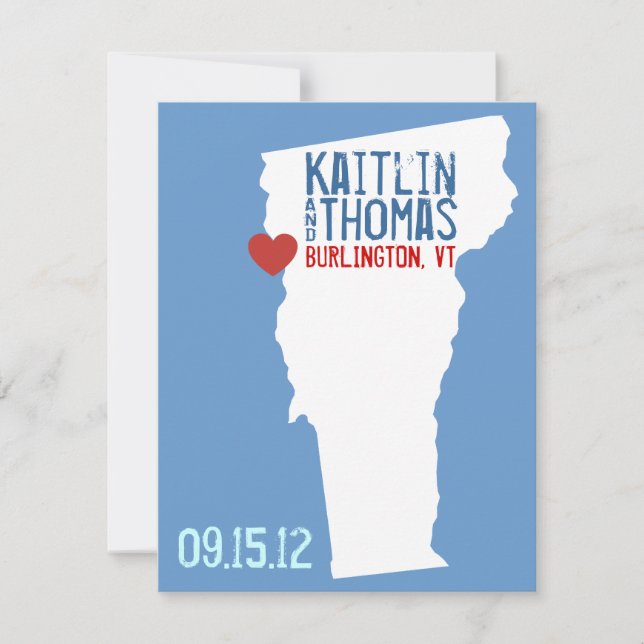 Save The Date Enregistrer la date - Personnalisable - Vermont (Devant)