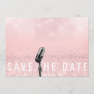 Save The Date Enregistrer la date Pink Blush Rose Parties scinti