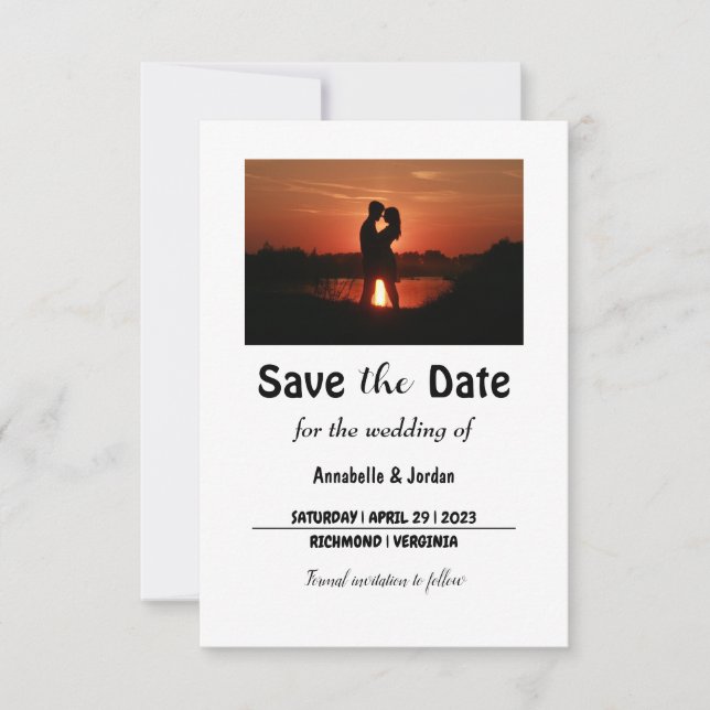 Save The Date Enregistrer la date pour le mariage (Devant)