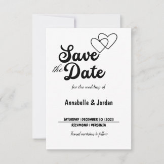Save The Date Enregistrer la date pour le mariage