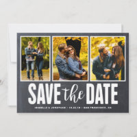 Enregistrer la date Rustic Chalkboard 3 Photo Coll