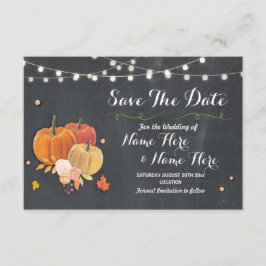 Save The Date Enregistrer la date Rustic Citrouille Lights Maria