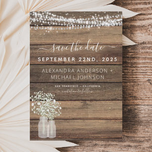 Save The Date Enregistrer la date Rustic Farmhouse