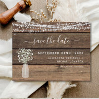 Enregistrer la date Rustic Farmhouse String Lights