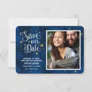 Save The Date Enregistrer La Date Starry Night Gold Marine Aquar