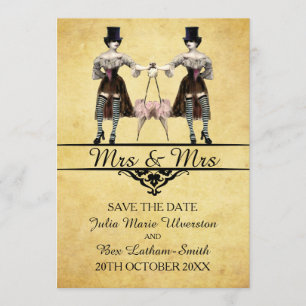 Save The Date Enregistrer La Date - Style Gothique Lesbienne Ste