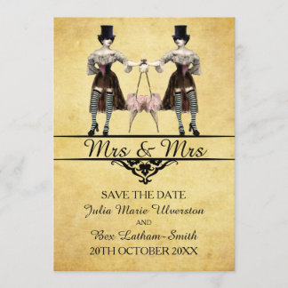 Save The Date Enregistrer La Date - Style Gothique Lesbienne Ste