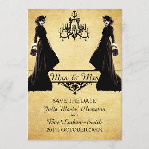 Save The Date Enregistrer La Date - Style Gothique Lesbienne Ste