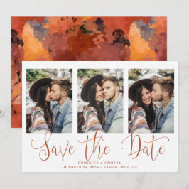 Save The Date Enregistrer la date Terracotta Motif Typographie P