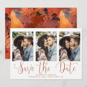 Save The Date Enregistrer la date Terracotta Motif Typographie P
