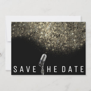 Save The Date Enregistrer La Parties scintillant Date Gold Sepia