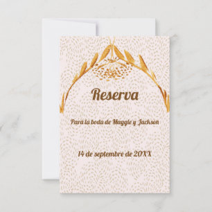 Save The Date Enregistrer l'Arrière - plan d'or Date Faux en esp