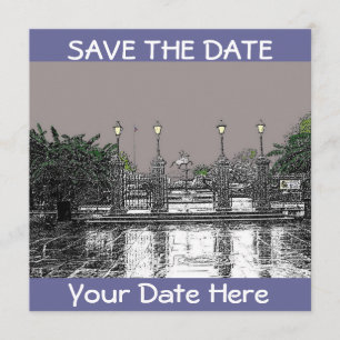 Save The Date ENREGISTRER LE Carré DATE-Jackson Nouvelle-Orléans