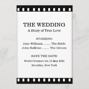 Save The Date Enregistrer Le Mariage Date Avec Un Thème Film Fil