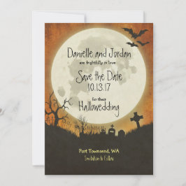 Save The Date Enregistrer le mariage Date Halloween en orange