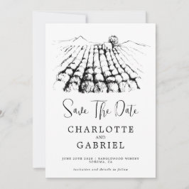 Save The Date Enregistrer le Mariage Date Winery