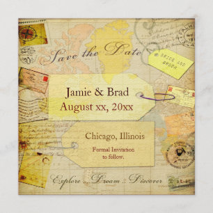 Save The Date Enregistrer le thème Date Travel Shower