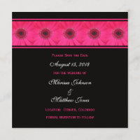Enregistrer l'invitation de date — Gerbera rose Da