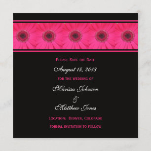 Save The Date Enregistrer l'invitation de date — Gerbera rose Da