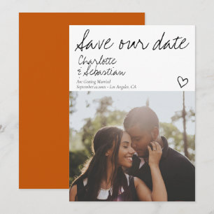 Save The Date Enregistrer notre date manuscrite photo personnali