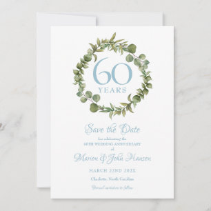 Save The Date Enregistrez la Date 60e Anniversaire Guirlande de 
