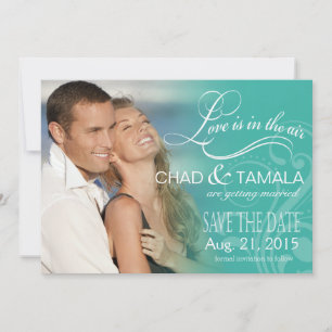 Save The Date Enregistrez la date de l'amour Mist Photo   aqua