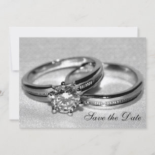 Save The Date Ensemble d'anneaux de Mariage de diamant Enregistr