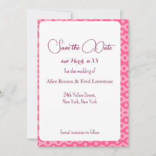 Save The Date Entièrement Personnalisable Avec Vos Détails Motif