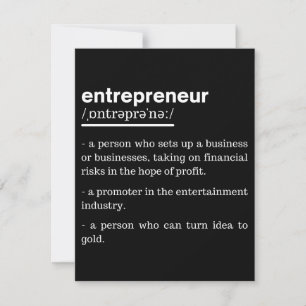 Save The Date Entrepreneur Définition Amusant Propriétaire d'ent