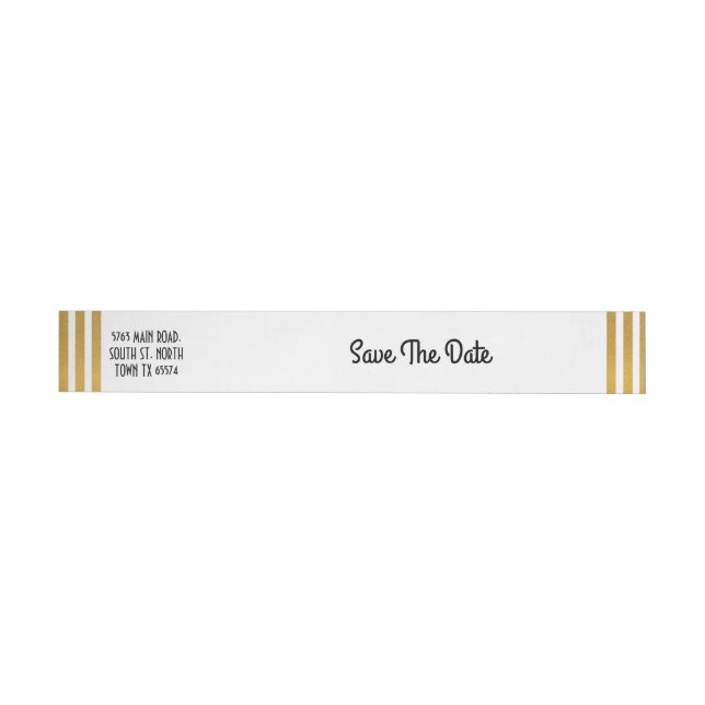 Save the Date Envelope Wrap Gatsby Art Deco 1920er Rundum-Adressaufkleber (Person)
