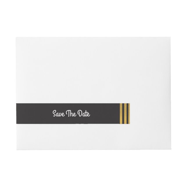 Save the Date Envelope Wrap Gatsby Art Deco 1920er Rundum-Adressaufkleber (Vorderseite)