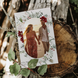 Save The Date Épinette et dentelle | Photo Mariage Florals d'hiv