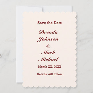 Save The Date Épouse et chambre personnalisées Enregistrer la ca