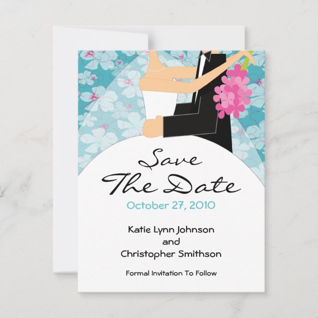 Save The Date Épouse Et Salle À La Mode Économisez L'Invitation  (Devant)