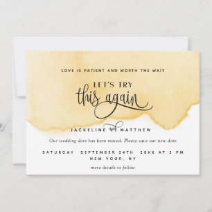 Save The Date Essayons de nouveau, Aquarelle de Marigold jaune