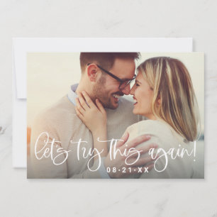 Save The Date Essayons de nouveau cette photo Mariage moderne