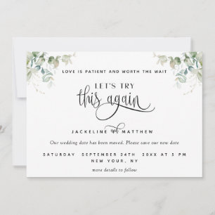 Save The Date Essayons de nouveau, l'amour est la verdure patien