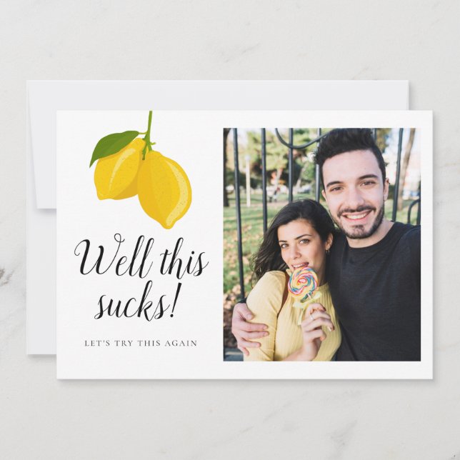 Save The Date Essayons de nouveau Mariage Modifier la photo de d (Devant)