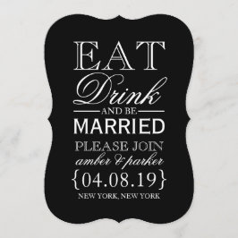 Save the Date essen | Getränk u. sind Einladung