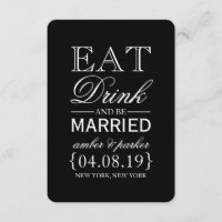 Save The Date | Essen Sie trinken und Verheiratet 