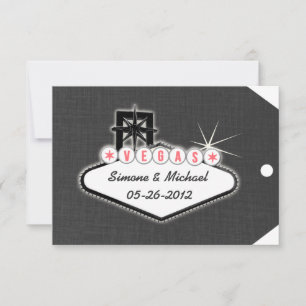 Save The Date Étiquette de bagage "Las Vegas, réservez la date"