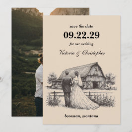 Save The Date Étoile Couple Enregistrer la date