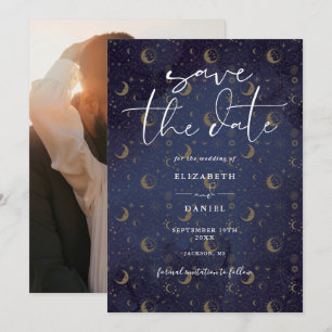 Save The Date Étoiles Mystiques Célestes Et Photo De Lune De Mar