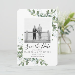 Save The Date Eucalyptus Aquarelle Mariage Enregistrer La Date
