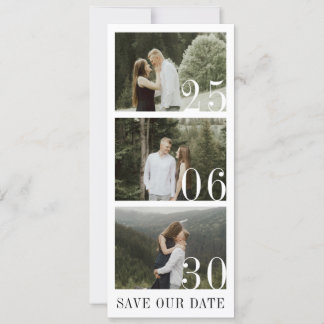 Save The Date Eucalyptus Émeraude Calendrier photo rustique